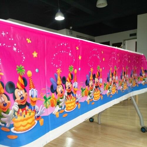 108cm*180cm Birthday Mickey Mouse Party Supplies Table Cloth Favor Kids Boy Birthday Tablecloths Festival Decoration 1