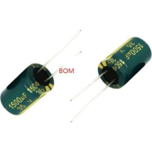 5 pcs Aluminum electrolytic capacitor 1500 uF 35 V 13 * 20mm frekuensi tinggi Radial Electrolytic kapasitor