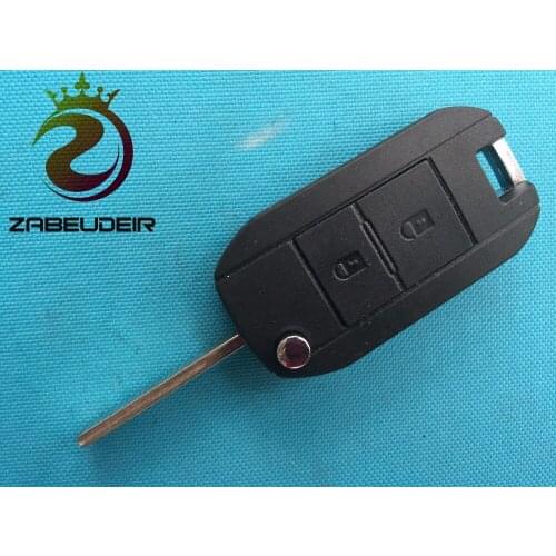 5Pcs/Lot Of HU83 Blade With Groove Modified Flip Folding Key Shell For Peugeot 407 607 307 308 405 2 Button Fob Car Case No Logo