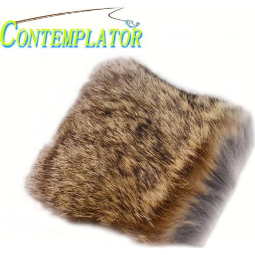 5pcs Fly Tying Soft Natural Coney Fur Wrapping Fleshing Flies Saltwater Baitfish Hatching Rabbit Hair For Emergers Nymphs Flies