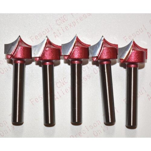6.35mm(1/4'')*15.87mm,5pcs,Free shipping CNC Machine Woodworking Milling Cutter,Solid carbide End Mill,NeedleNose Bit,MDF,Wood