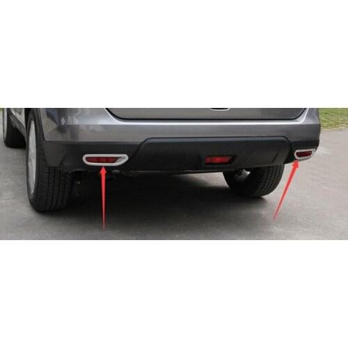 ABS Chrome Rear Fog Light Lamp Cover Trim 2014 2015 for Nissan X-Trail X-Trail Tail Fog Light Cover Car Styling Accessory