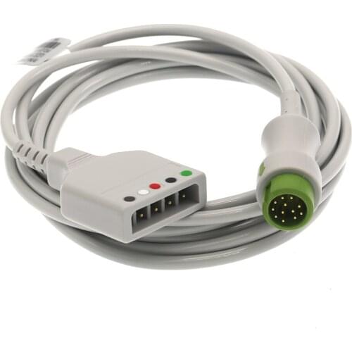 IPM IMEC T series accessories 12-pin 5-lead split ECG cable lead wire machine end