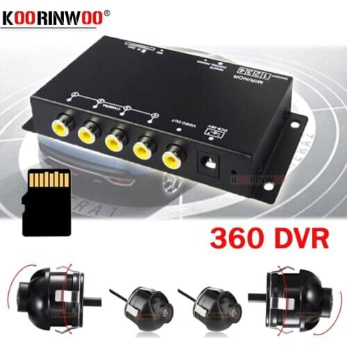 Koorinwoo Multifuntion Car DVR Recorder Split Box Parking System Video Switch Combiner Left/Right/Front/Rear view camera For dvd