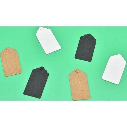 White Black Brown Blank Tags Custom Hang Tags Labels Creative Xmas Gift Tag Christmas Decoration for Home Note for Package Label