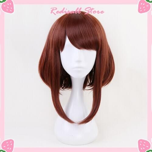 Boku no Hero Academia OCHACO URARAKA Cosplay Wig Dark Brown Halloween Cosplay for Adult My Hero Acedemia Role Play Men Women