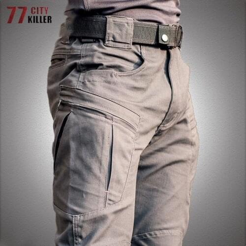 Multi-pocket Cargo Pants Men Military Elasticity Combat SWAT Army Joggers Outdoor Waterproof Wear-resistant Tactical Trousers