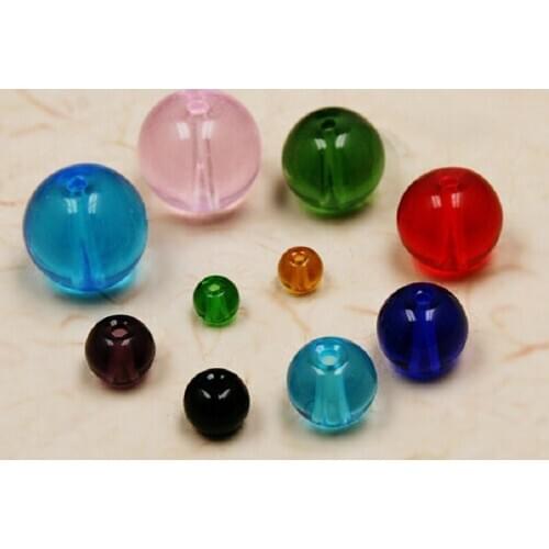 4/6/8/10/12mm Mulitcolor Crystal Glass Beads Loose Spacer Round Beads For DIY Craft Making Party Dress Decoration Art Tools