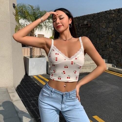 Summer Clothes For Women 2021 White Lace V Neck Backless Y2k Tank Top Trendy Crop Corset Floral Harajuku Vest Strapless Camisole