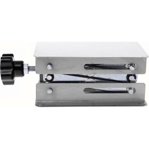 Laboratory Lifting Platform Stand Rack Scissor Jack Bench Lifter Table Lab 100x100mm Stainless Steel For Scientific Experiment