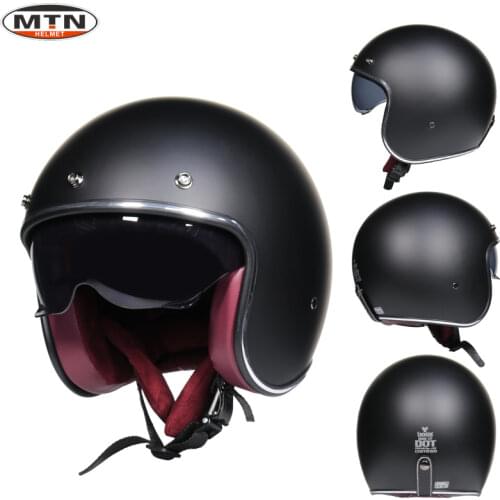 Motorcycle Helmet Open Face DOT Certification Vintage Retro Commute Casque New Motorbike Cross Cascos Riding Capacete De Moto