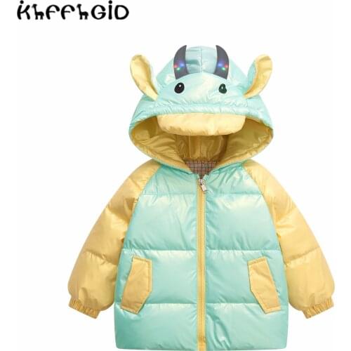 2021 new childrens down jacket middle and small childrens thickened warm cotton jacket girls' winter Parka 3-8 years old