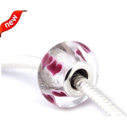 Fits Pandora Bracelets Wild Hearts Silver Murano Beads New Original 100% 925 Sterling Silver Charms DIY Jewelry 09P5019