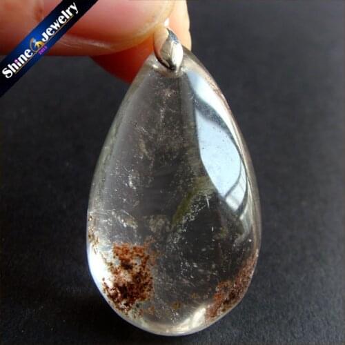 Direct Selling Natural Drop Bijoux Green Phantom Garden Quartz Crystal Pendants Stone Beads Diy Jewelry For Women IS988
