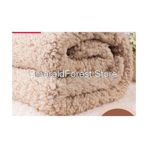 Shu cotton velvet lamb plush cloth white Soft warm doll clothing gloves lining fabric 50cm*160cm
