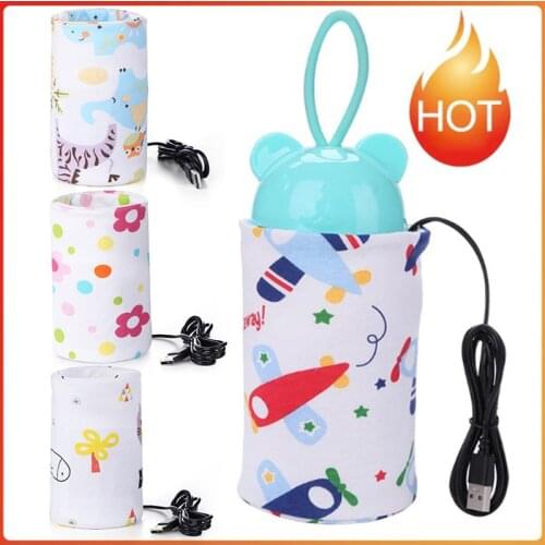 USB Outdoor Baby Feeding Milk Bottle Warmer Thermal Bag Low Voltage and Low Current Heating Heating Safety Baby Bottle Holder