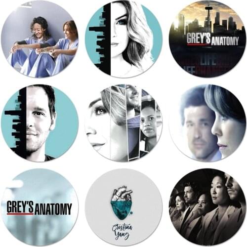 Grey Anatomy Icons Pins Badge Decoration Brooches Metal Badges For Backpack Decoration