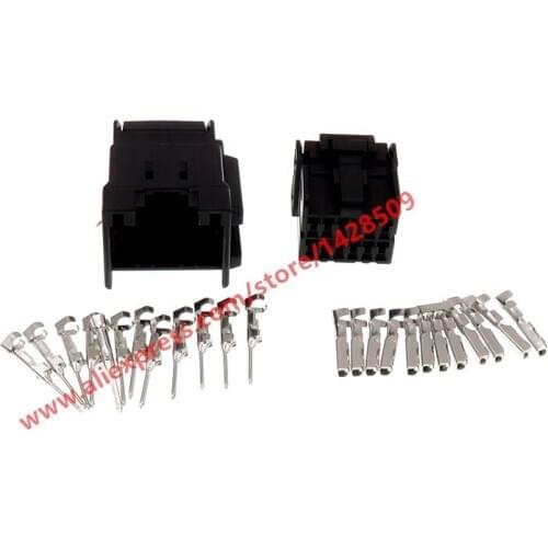 10 Sets 12 Pin Auto Car Window Lifter Assembly Connector Black Plug For Automotive Wiring Harness 174045-2