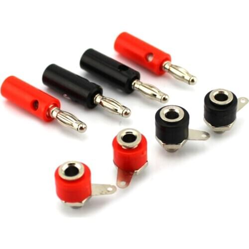 10Pcs/set Male Female J072 4mm Banana Plug Male And Female To Insert Connector Banana Pin DIY Model