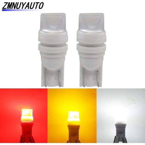 2PCS T10 W5W WY5W 501 LED Bulb Ceramic 3D LED 194 168 Led Car Turn Side Light Auto Parking Reading Dome Lamps White Red Yellow