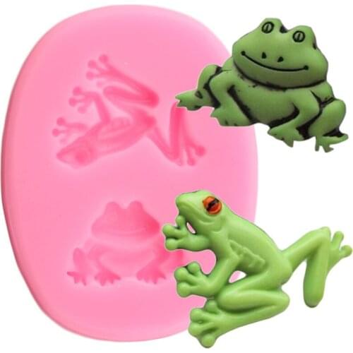 3D Bull Frog Silicone Molds Cake Decorating Tools Fondant Chocolate Gumpaste Mould Polymer Clay Candy Moulds Cake Baking Mold