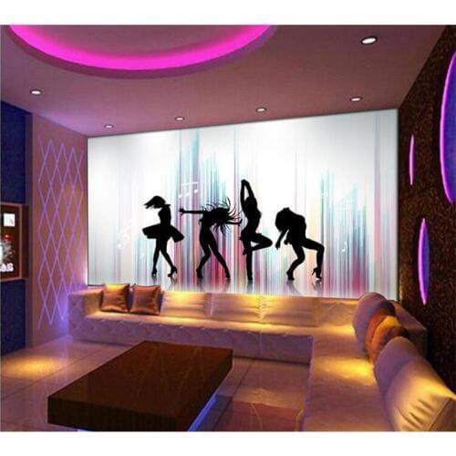 3d wallpaper custom photo wallpaper mural beauty dancing silhouette 3d picture TV sofa bed room KTV hotel living room kids room