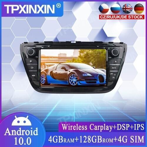 4+128G Android 10 For Suzuki S-Cross SX4 2014-2017 Stereo Headunit Multimedia Player Auto Radio Player Car GPS Navigation Player