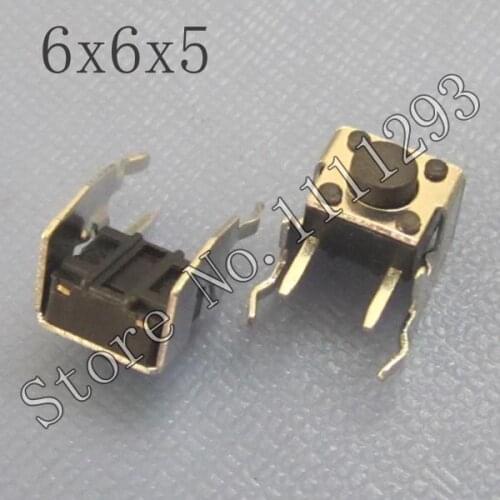 50pcs/lot 6*6*5mm Tact switch miniature , touch switches , push button switches the display keys Key Vertical 6x6x5