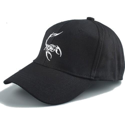 Summer Baseball Cap Men Women Snapback Hat Embroidery Animal Cap Trucker Hat Dad Hat Scorpion Hip Hop White Black Cap