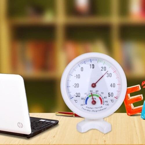 Mini Thermometer Hygrometer Bell-shaped LCD Digital Scale For Home Office Wall Promotion Mount Indoor Temperature Measure Tools