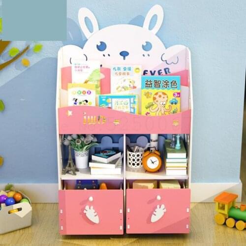 Childrens Bookshelves On The Ground Simple Desk Shelves Simple Modern Living Room Pupils'bookcase Multi-functional Receipt