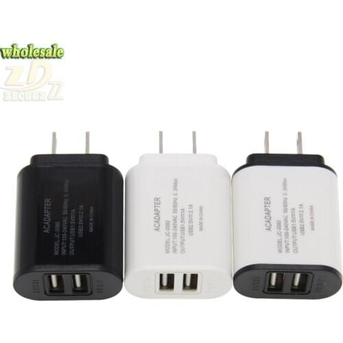 Double 2 USB Charger 5V 2A US Plug adapter Wall Phone Charger Portable fast Charge For Samsung Xiaomi Charging Tablet 100pcs/lot