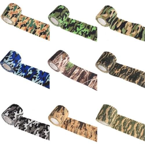 Adhesive Outdoor Military Stretch Camo Camouflage Tape Bandage Hunting Wrap