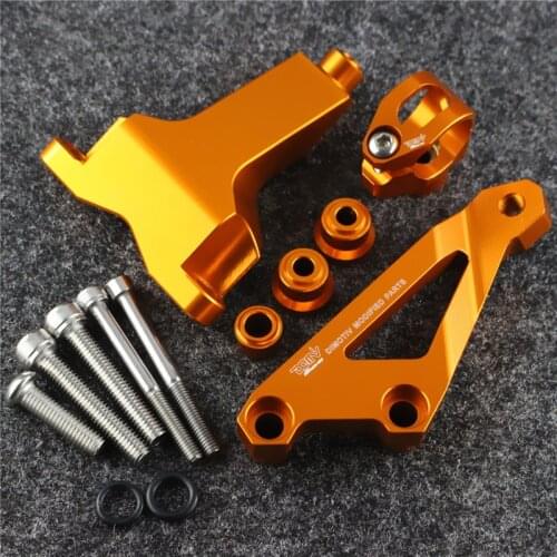 3 colors Motorcycle Accessories CNC Aluminum Alloy Steering Damper Bracket Kit For KTM DUKE 125 200 390
