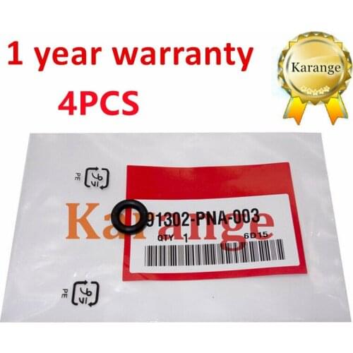 4PCS Fit for Honda Acura 0.2inch Fuel Injector O-Ring Set 91302-PNA-003 Black Seal Gasket Fuel Injector Repair Kit