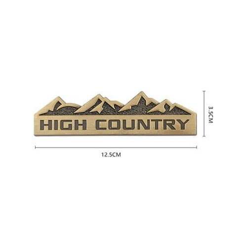3D Metal Bronze HIGH COUNTRY 4X4 Auto Trunk Emblems Badge Decals Sticker Car Accessories
