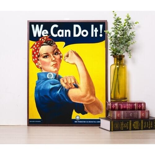 We Can Do It ! Vintage Poster Propaganda Prints Antique Wall Art Painting Pictures Wall Decoration Retro poster kraft paper