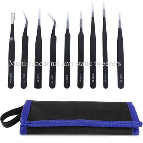 New 9pcs/set Diamond Painting Stainless Steel Tweezers High Quality Diamond Painting Tools DIY Crafts Accessory