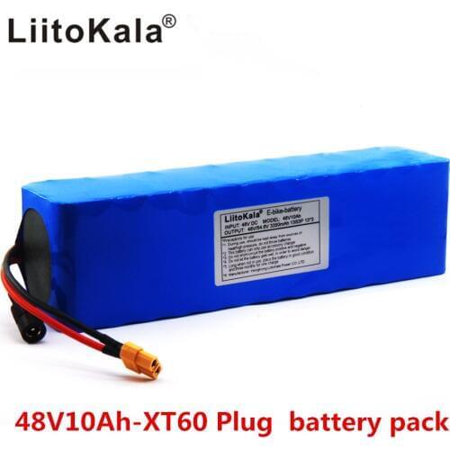 NEW LiitoKala 48V 10ah 13s3p High Power 18650 Battery Electric Vehicle Electric Motorcycle DIY Battery BMS Protection XT60 Plug