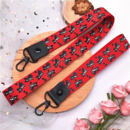 New Cartoon dog pattern Neck Strap Lanyard Key Ring lanyard for badges id badge holder cute lanyard Key-Chain Key-Neck-Strap