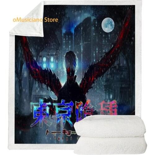Horror Anime Tokyo Ghoul print Blanket adult children cartoon Bed Home Textile Blanket Travel Kids Gift Adults Sofa Blanket