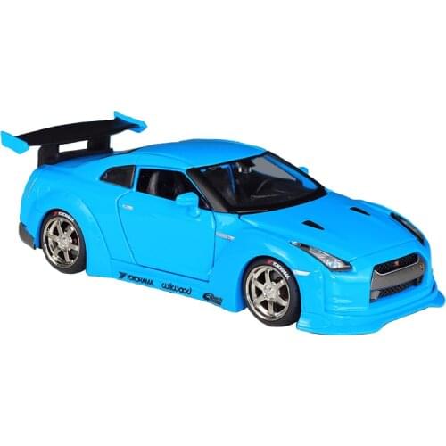 Maisto 1:24 Design Tokyo Modern-Nissan GT-R JDM Blue Diecast Model Car