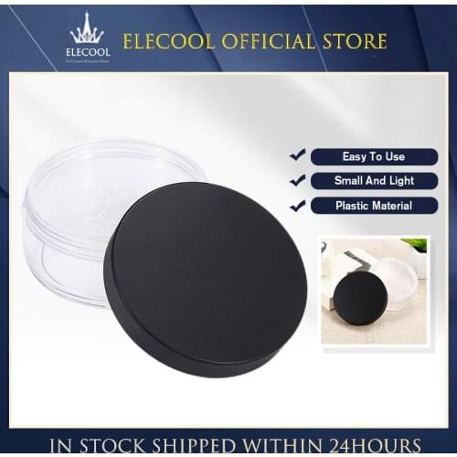50g Plastic Empty Loose Powder Pot With Sieve Cosmetic Makeup Jar Container Handheld Portable Sifter with Black Cap