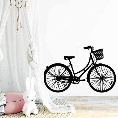 Diy bicycle Wall Sticker Removable Self Adhesive Watercolo For Living Room Kids Room Background Wall Art Decal