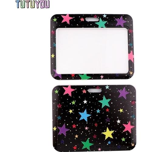 PC3144 Colorful Star Neck Strap Buckle Lanyard For Keys ID Card Gym Phone Straps USB Badge Holder DIY Hang Rope Lariat Lanyard