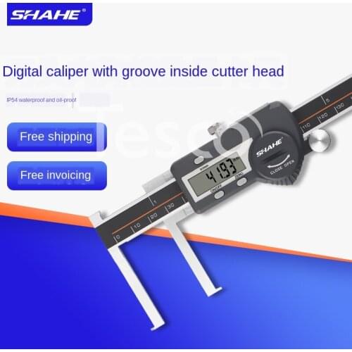 SHAHE/Sanhe cutter head internal groove digital caliper 13-200 15-300 high precision inner diameter caliper