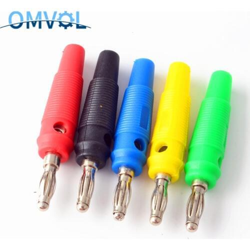 2PCS 4MM Banana Plug Audio Speaker Connectors Amplifier Speaker Binding Post 4mm Banana Jack Plug For Cable Terminals