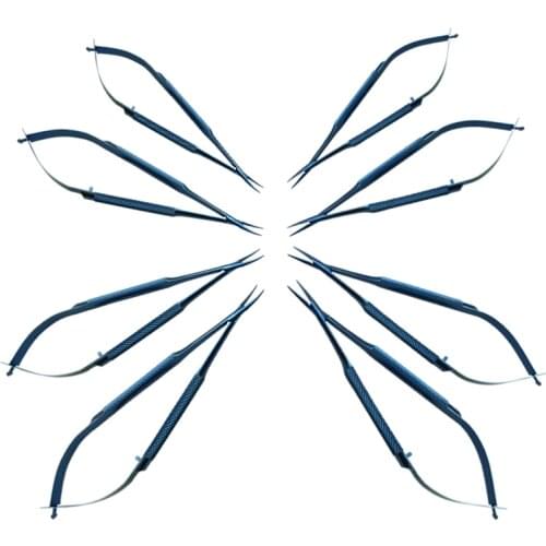 Titanium Eye Forceps Dental Castroviejo Needle Holders 12cm/14cm/16cm/18cm Ophthalmic Eye Tools