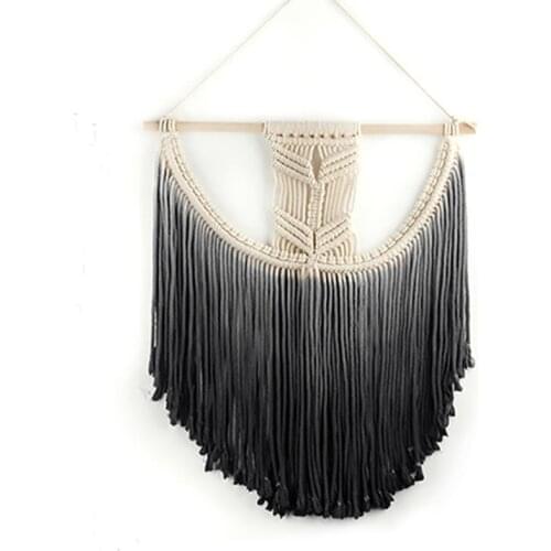 Hand-woven Cotton Thread Wall Hanging Dyeing Tassel Tapestry Ins Style Home Decoration Wall Hanging Tapestry