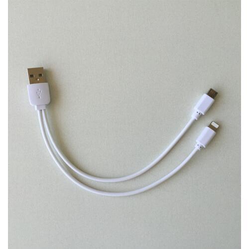 22cm 1 to 2 Phone Cable Cord 0.2M 2 in 1 universal usb cables multi charger line For iPhone5 6 7 for Samsung V8 Android phone